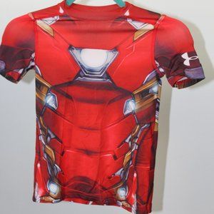 Under Armour Iron Man Suit Boys Athletic Shirt